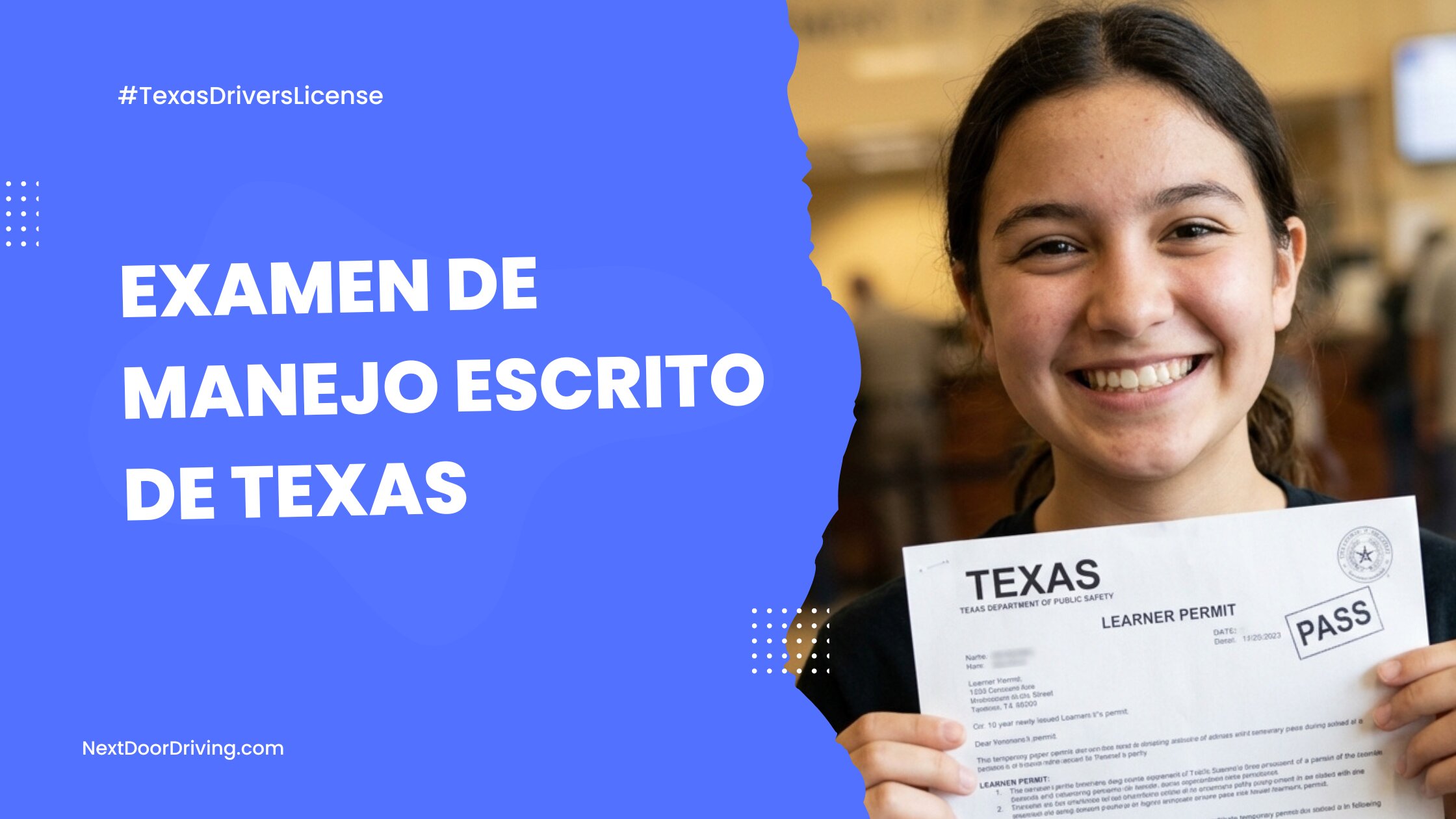 Examen de Manejo Escrito de Texas 2026