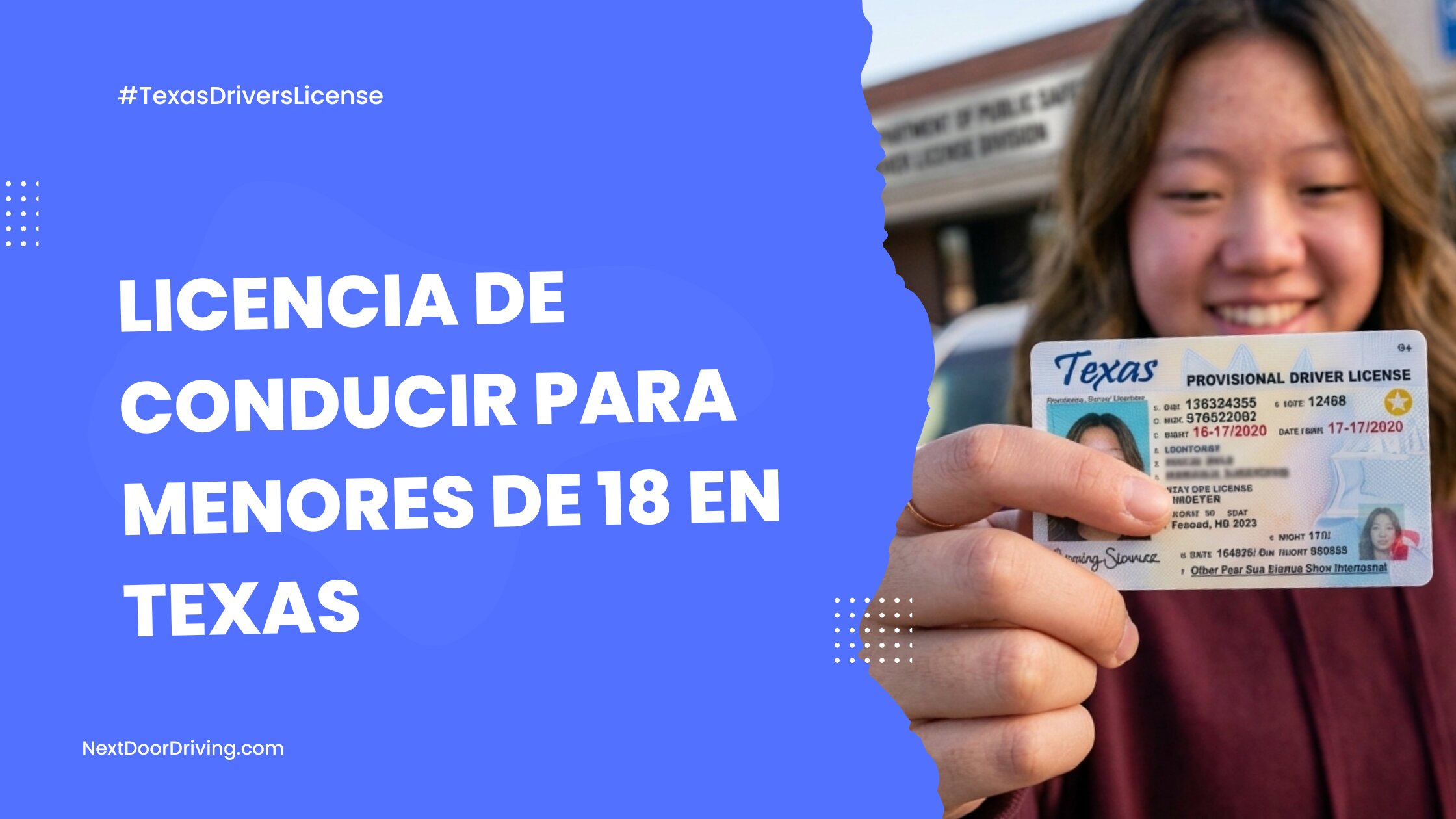 Licencia de conducir para menores de 18 en Texas